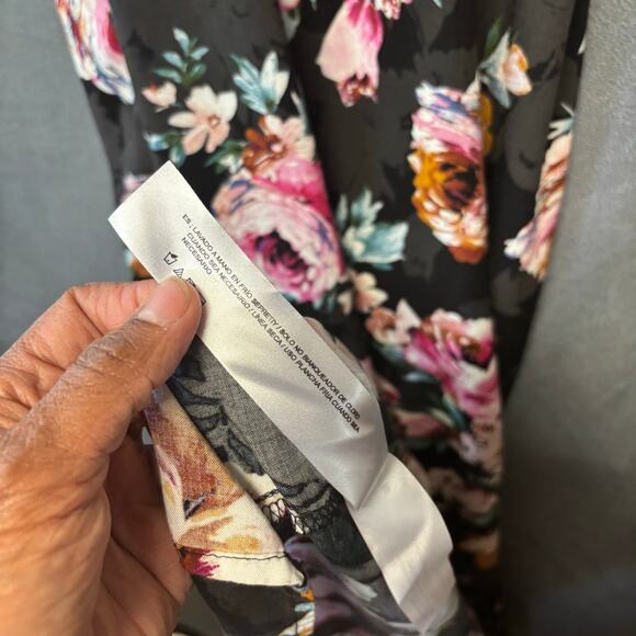 Band of Gypsies Babydoll Maxi Dress Y2K Floral Flowy Cottage Fairy Hippy Peasant - Picture 3 of 11